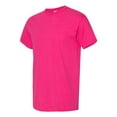 thumbnail image 2 of Men Heavy Cotton Multi Colors T-Shirt Color Heliconia Medium Size, 2 of 5