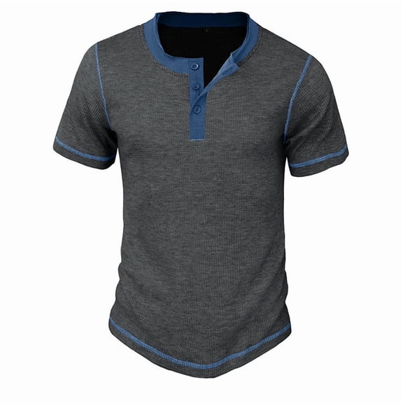Guluxicc Mens V Neck T-Shirt Casual Summer Short Sleeve Trendy Tops