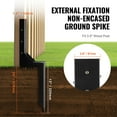 thumbnail image 4 of KFFKFF Fence Post Anchor Repair Kit, 4 Pack Inner Diameter 3.5 x3.5 Inches Heavy Duty Steel Fence Post Support Stakes, 4 of 9