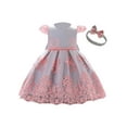 thumbnail image 1 of FOCUSNORM Petites Filles Maille Princesse Robe Dentelle Bord Formel Jupe + Couvre-Chefs, 1 of 7