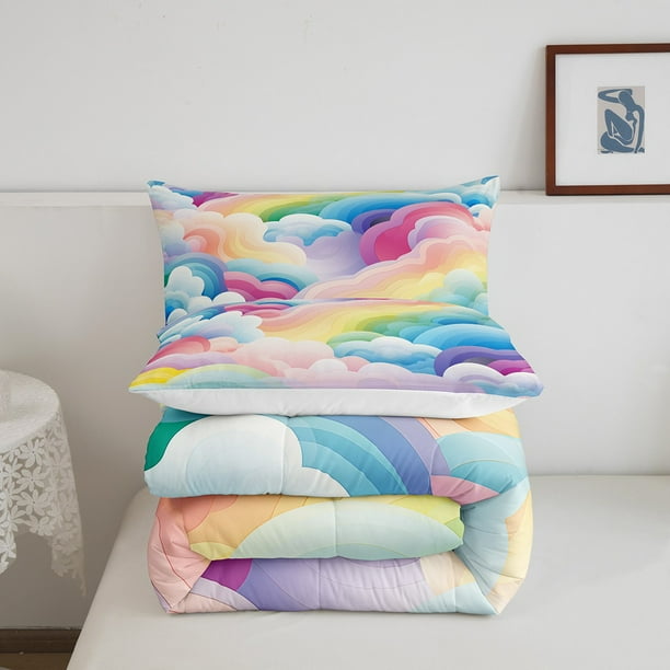 Girls rainbow bedding hot sale
