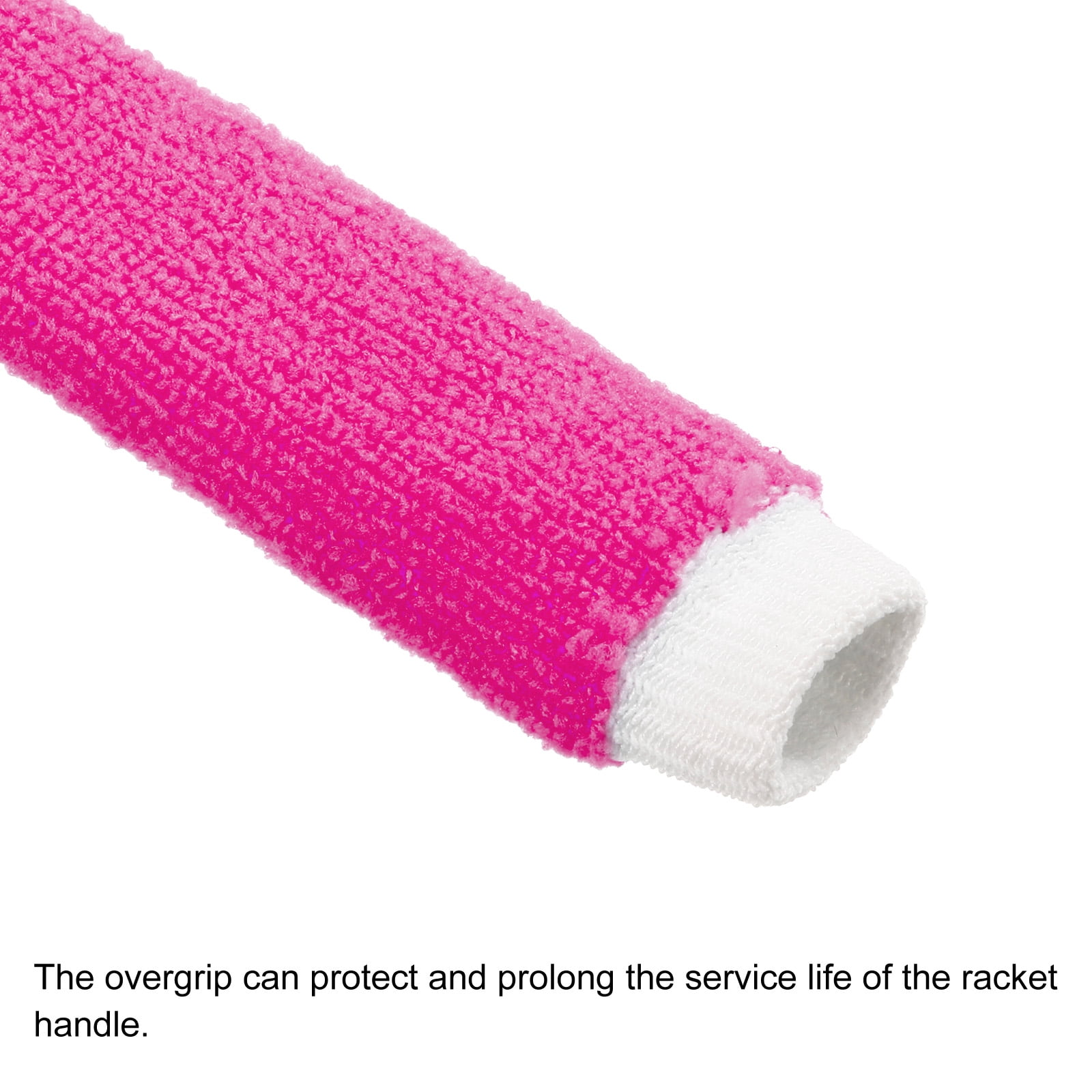 Unique Bargains Grip Nylon Racket Overgrip Racquet Grip Hand Glue Sweatband Fuchsia
