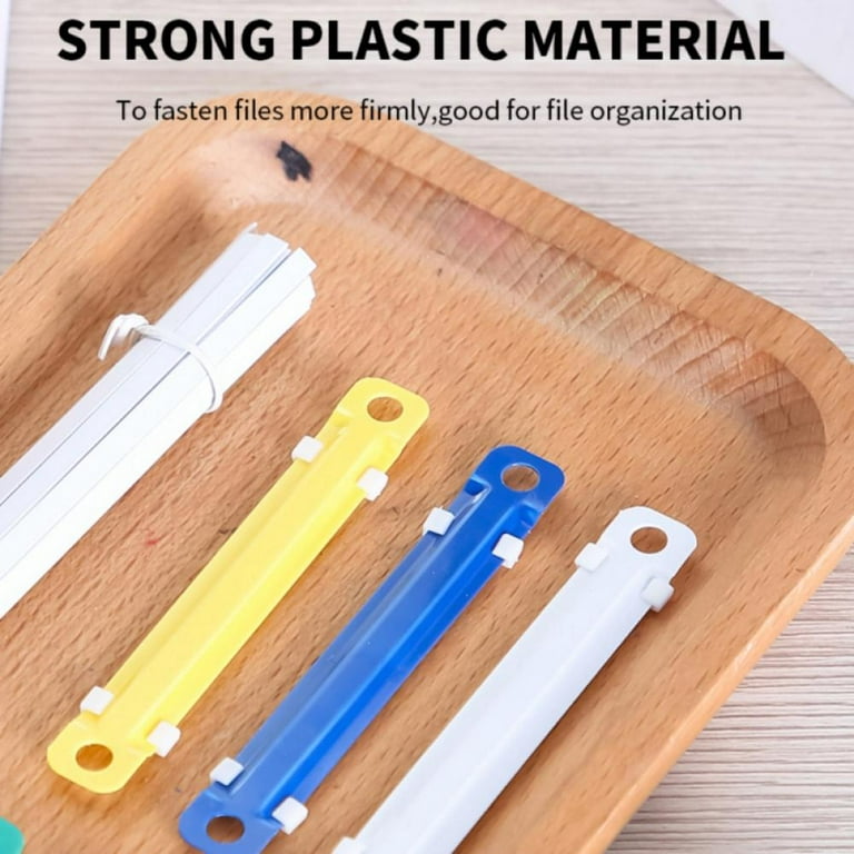 Supply Colored Plastic Binding Clips Punch File Folder Two-Hole