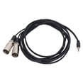 thumbnail image 1 of Cable adaptador de micrófono, cable estéreo divisor doble TR Sto de 3,5 mm macho a doble XLRY, cable doble XLR optimizado para la excelencia, 1 of 9