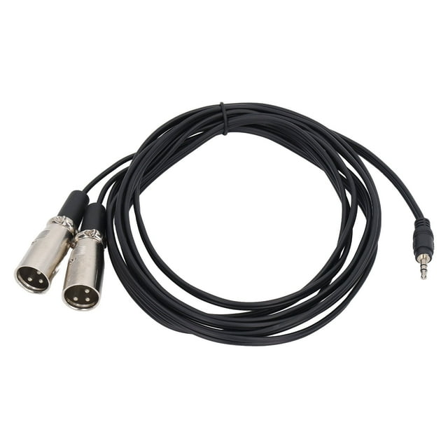 Cable adaptador de micrófono, cable estéreo divisor doble TR Sto de 3,5 mm macho a doble XLRY, cable doble XLR optimizado para la excelencia