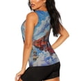 thumbnail image 3 of Easygdp Ballon à Air Chaud à Motif de Train pour Femmes, Camisole d'Entraînement, Haut de Course, Chandail de Randonnée, Séchage Rapide pour la Course, le Yoga, la Randonnée - Très Grand, 3 of 7