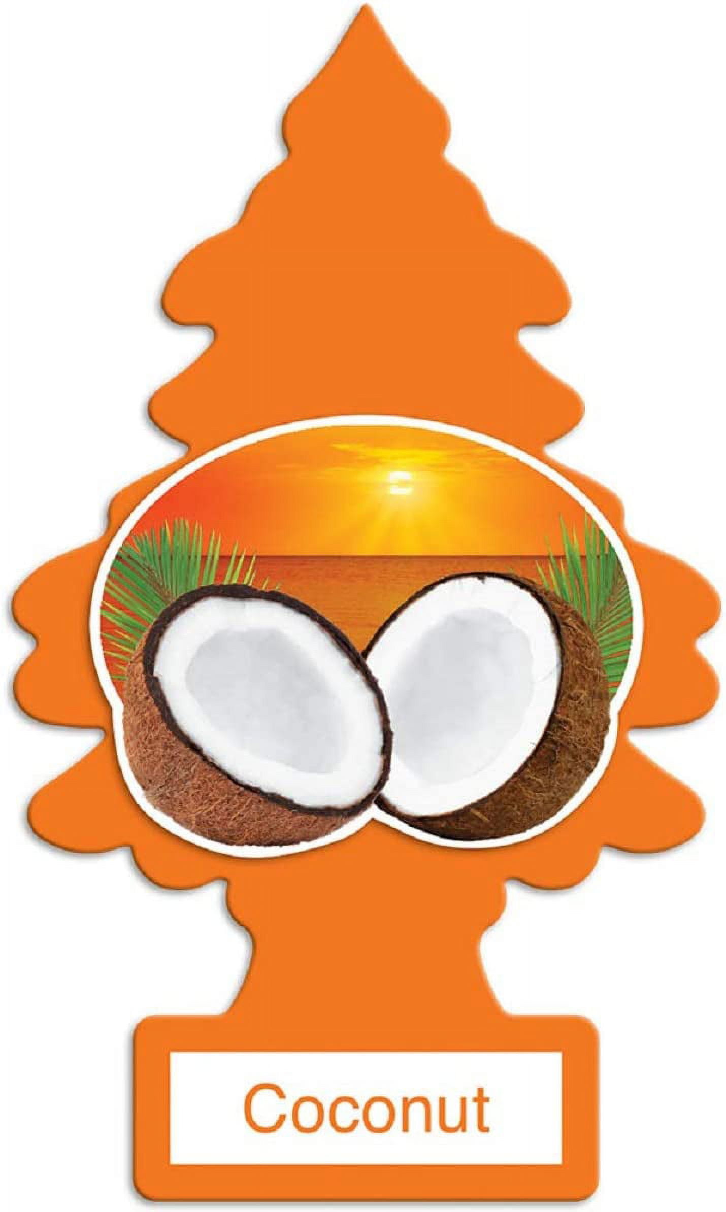LITTLE TREES Car Air Freshener Hanging Tree Provides Long Lasting Scent for Auto or Home  COCONUT Scent, 24 count