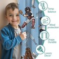 thumbnail image 3 of Blackout Kids Curtains,Light Blue Baseball Players Pattern Childrens Insulated Curtains Set Of 2,Bedroom Essentials,Toddler Room Decor 52"x84", 3 of 5