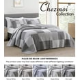thumbnail image 6 of Chezmoi Collection 3-Piece Chic Ditsy Floral Plaid Patchwork Cotton Quilt Reversible Lightweight Bedspread Set, Queen Size, 6 of 7
