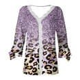 thumbnail image 5 of Dyegold Blouses For Women Dressy Casual 3/4 Flare Sleeve Lace Trim V Neck Floral Print Vintage Tunic Tops Loose Fit Shirts, 5 of 5