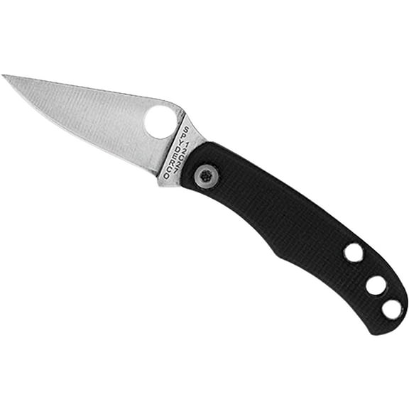 Spyderco Bug Pocket Knife 1.27" Clip Point Sandvik 12C27 Satin Blade G-10 Handle Black