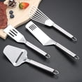 thumbnail image 2 of CCWADH 4Pcs Stainless Steel Spatula Set, Metal Turners for Kitchen Use, Metal Cooking Utensils for Cast Iron Skillet with Handle, 9.8" Spatula Flipper for Frying Egg, Brownie, Cookies or Pancake, 2 of 5