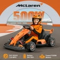 thumbnail image 5 of Licensed McLaren Go Kart for Kids Ages 6+, 36V Electric Drift Kart Car Ride on Toys for Big Kids, Crazy Go Cart with Dual 250W Motors, Adjustable Seat, 7.5MPH, LED Lights, 5 of 9