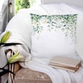 thumbnail image 3 of Eucalyptus Leaves 20x20 Pillow Covers Set of 2, Spring Summer Watercolor Botanical Throw Pillow Covers Decorative Couch Cushion Case, Microfiber Square Pillowcases for Bedroom Car Living Room, 3 of 7