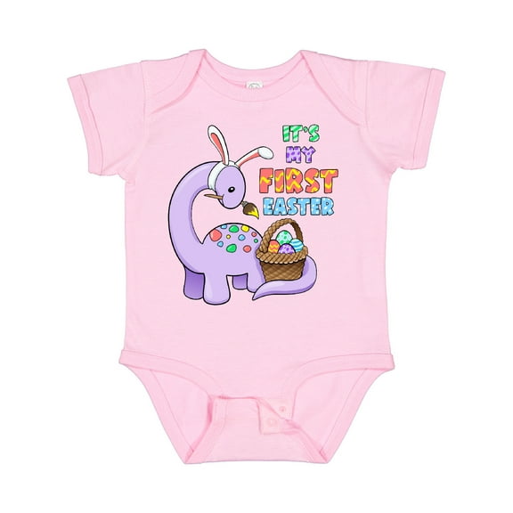 Inktastic It's My 1st Easter Dinosaur Painting Eggs Boys or Girls Baby Bodysuit