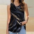 thumbnail image 2 of YUGYXL Loose Tank Tops for Women Summer Sleeveless Loose Fit Blouses Casual Flowy Top Henley Shirts Boho Clothes NavyL, 2 of 5