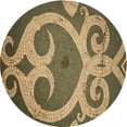 thumbnail image 1 of Ahgly Company Machine Washable Indoor Round Transitional Metallic Gold Area Rugs, 8' Round, 1 of 7