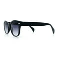 thumbnail image 6 of Womens Classic Boyfriend Fashion Horn Rim Round Chic Plastic Sunglasses Black - Smoke, 6 of 8