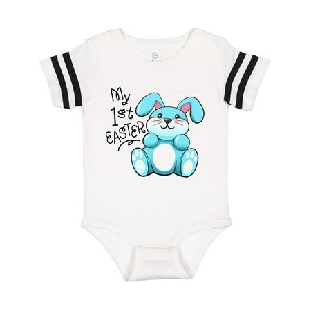 

Inktastic My 1st Easter cuddly blue bunny Gift Baby Boy or Baby Girl Bodysuit