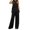 Black-o81r, variant on Women's 2 Piece Outfit Ladies Halter Sleeveless Top Wide Leg Pants Matching Suit Women Elegant formal Sets L2 Navy