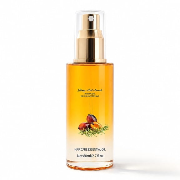 RuWeoMaa Hair Oil Spary with Jojoba Avocado Camellia Oil, Non-Greasy Anti-Frizz Lightweight Hair Oil for Dry Knotted Damaged Hair, Boost Shine & Strengthen Hair, 80ml/2.7Fl Oz