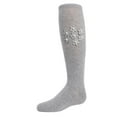 thumbnail image 2 of MeMoi Floral Pearl Cotton Blend Knee High Socks - Girls - Female, 8, Winter White, 2 of 3