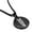 Black, variant on Stainless Steel Geometric Polygon Horse Animal Round Medallion Pendant Necklace