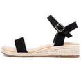 thumbnail image 2 of Women's Platform Wedge Heel Sandals - Buckle Ankle Strap, Open-Toe Comfortable Insole Lightweight Rubber Sole Casual Summer Sandals, 2 of 7