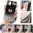 thumbnail image 2 of For Samsung Galaxy S20 Ultra Black Smart Shockproof Glitter Crystal butterfly Wrist Strap Cover Case, 2 of 2