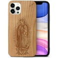 thumbnail image 1 of Case Yard Wooden Case Outside Soft TPU Silicone, Slim Fit Shockproof Wood Protective Phone Cover for Girls Boys Men and Women, Supports Wireless Charging Virgin Mary Design case for iPhone-11-Pro-Max, 1 of 7