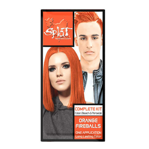 Splat Complete Kit Orange Fireballs Semi Permanent Orange Hair Dye
