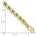 thumbnail image 3 of Primal Gold 10 Karat Yellow Gold 4.25mm Diamond-cut Rope Chain, 3 of 11