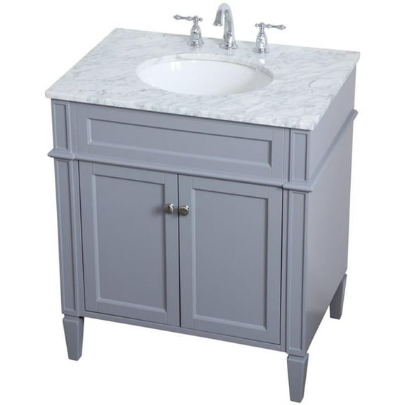 Elegant Kitchen and Bath 30 inch Single bathroom vanity in Grey