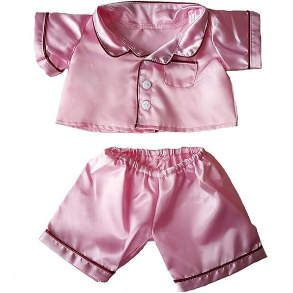 Plush Gear Pink Satin Pajamas for 14"-18" Plush Toys – Soft & Comfortable Sleepwear