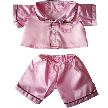 Plush Gear Pink Satin Pajamas for 14"-18" Plush Toys – Soft & Comfortable Sleepwear