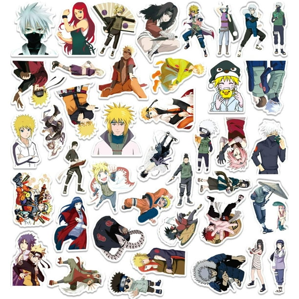 Pauplian Waterproof Anime Naruto Stickers-100pcs Vinyl Cute Naruto Stickers  for Water Bottle Kakashi Sasuke Stickers 