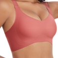 thumbnail image 5 of Yunleeb Seamless Bra Feel Air T-Shirt Bra with Support, All Day Comfort Bra YL01-Red M, 5 of 8