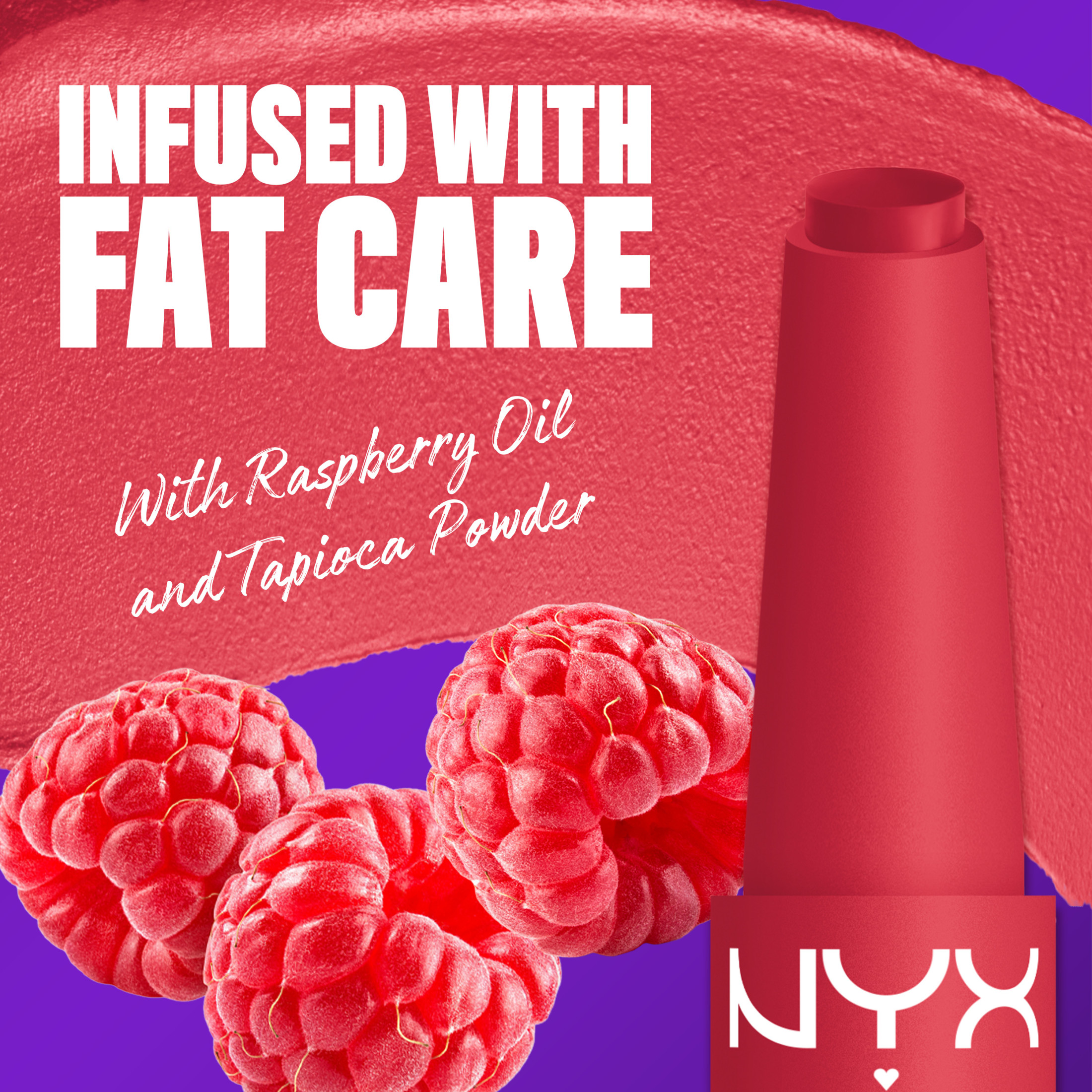 NYX Professional Makeup Fat Matte Lipstick, Smooth Color Long Lasting Lipstick, Flamingo Feather, 0.07 oz