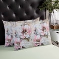 thumbnail image 4 of Vintage Spring Floral Throw Pillow Cover 24 x 36 Inch Decorative Pillow Cover Pink Summer Botanical Retro Flowers Lumbar Pillowcase Seasonal Rectangle Cushion Case for Couch Sofa Bed Living Room, 4 of 7