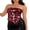Red, variant on Womens Off The Shoulder Sequin Tops Sleeveless Crop Top Sparkle Sequin Party Corset