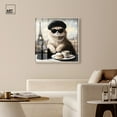 thumbnail image 3 of Cat in Paris Treats Shadowbox Print Fashion Art Prints by Art Remedy, Blonde Frame, 40 x 40, 3 of 7