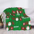 thumbnail image 3 of Zufioo Cute Santa Print Horizontal Flannel Blanket, Anti-wrinkle, Anti-shrinkage, Anti-allergic Plush Blanket, Household Items Suitable for Bedroom-80"x60", 3 of 6
