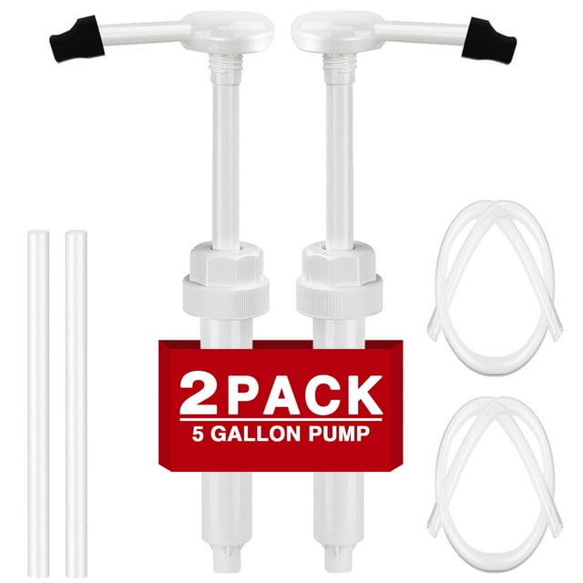 Dispensador con bomba DupakSYS para garrafón de 5 galones, tubo de 50 cm, 1 oz, paquete de 2