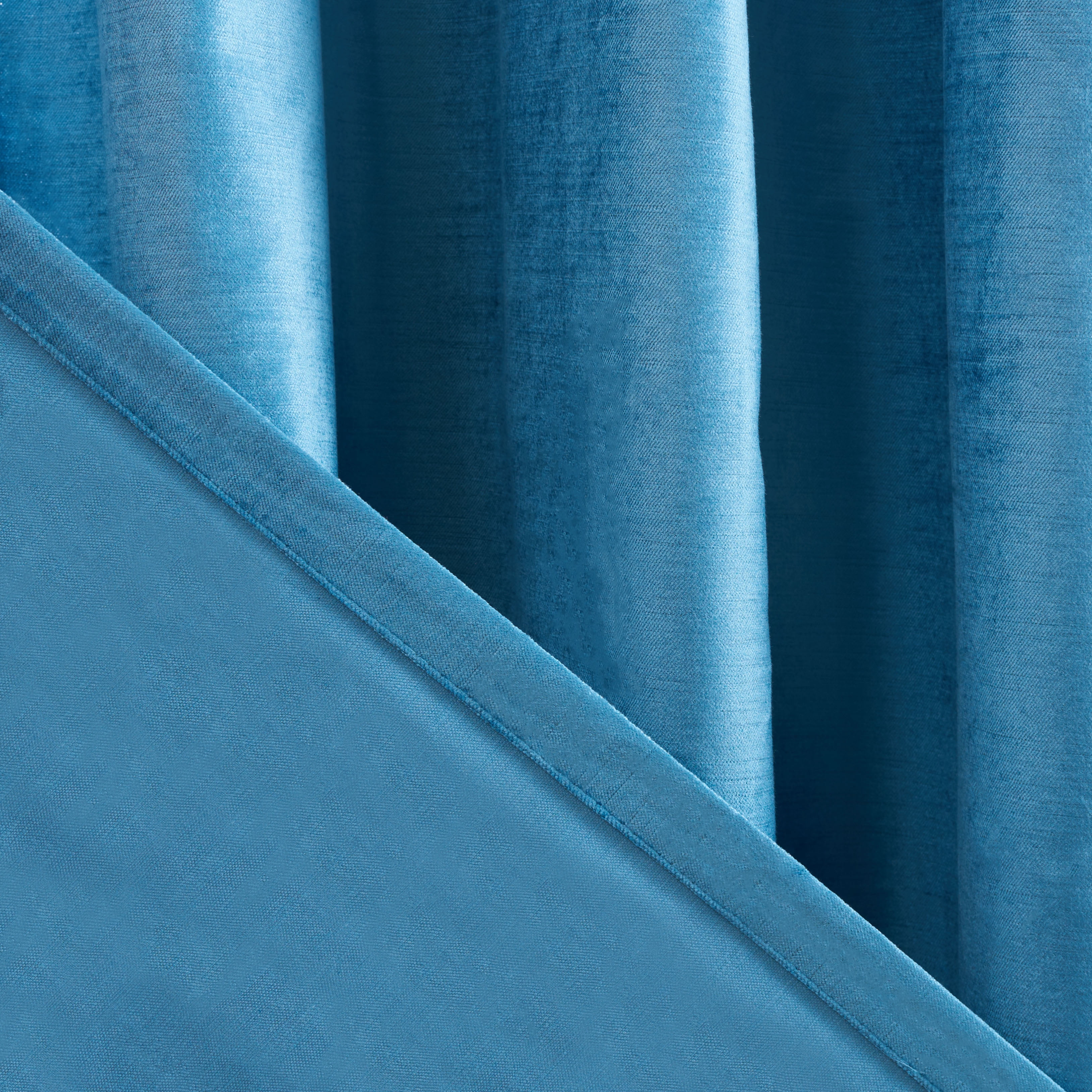 SAFAVIEH Creslia Contemporary Ocean Solid Grommet Blackout Curtains, 52" x 84"
