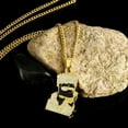 thumbnail image 2 of Collar de estilo hip hop con gafas de sol para hombre, colgante de rap punk Simpson con gotas de aceite y diamantes, 2 of 4
