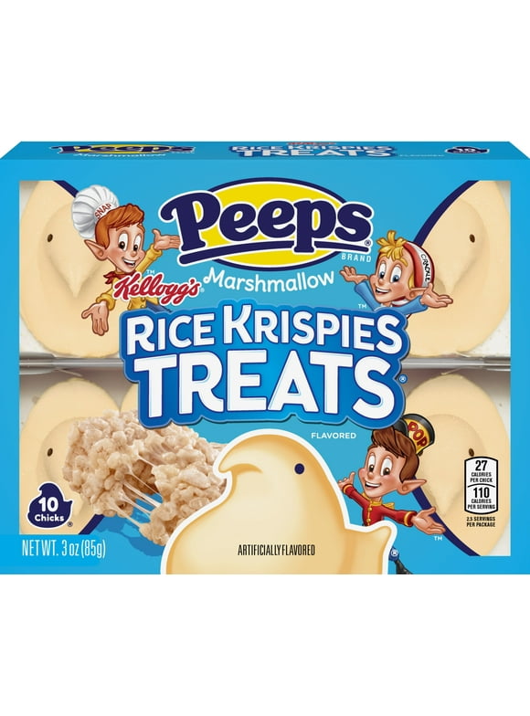 PEEPS, Rice Krispies Treat Flavored Marshmallow Chicks, 10 Count (3.0 Ounces)