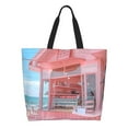 thumbnail image 1 of Easygdp Pastel Pink Beach Cafe Bolsas Tote para Mujer, Bolsos de Hombro para Viaje, Bolsos de Mano de Gran Capacidad para Compras y Trabajo, 1 of 8