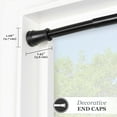 thumbnail image 5 of KN634 Rogers Twist & Fit No Tools Easy to Install Tension Curtain Rod, 28-48" Adjustable Length, Black Finish, 5/8" Diameter Steel Tube, 5 of 5