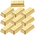 thumbnail image 3 of BRIGHTFUFU 10 Uds casa de muñecas barras de oro modelo Mini ladrillo dorado diseño en miniatura barras de oro tamaño L hueco, 3 of 7