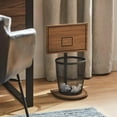 thumbnail image 2 of Bouclair Natural & Black Basketball Hoop Garbage Bin, 2 of 5